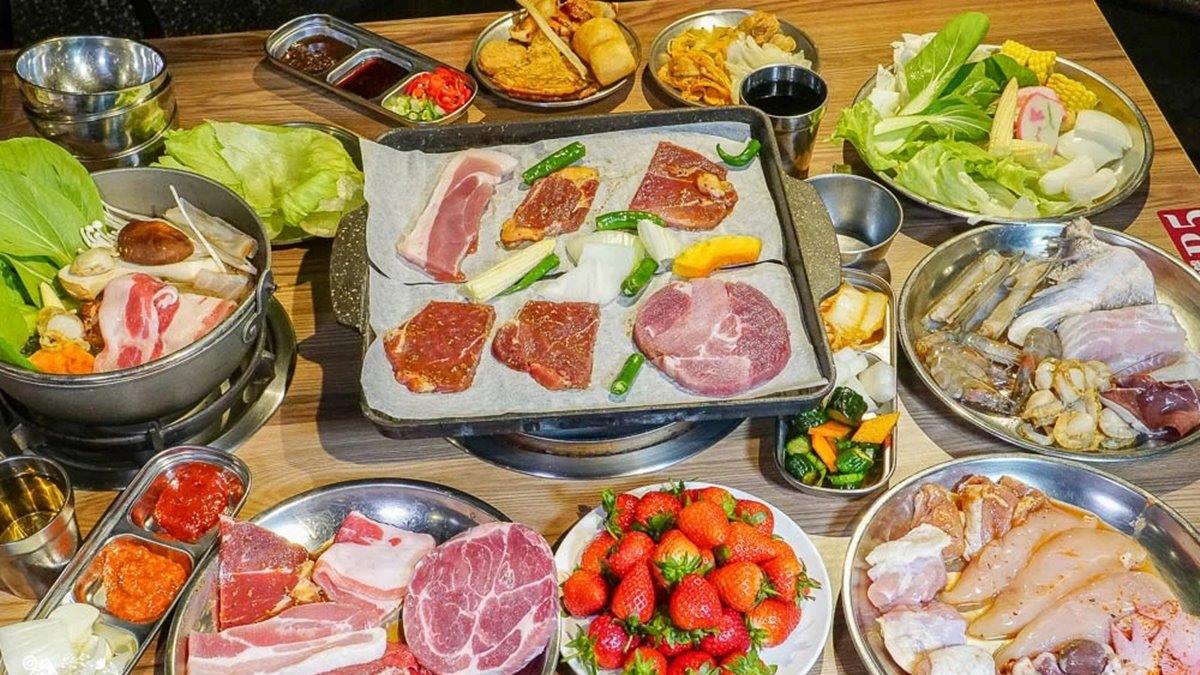 「八道晟韓式火烤吃到飽」提供近80種食材可以無限吃。（圖片來源：野田咩的美食書國）