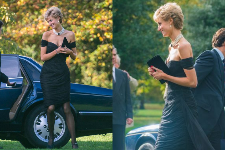 《王冠》第五季完美重現「黛妃時尚造型」！復仇黑裙、俐落外套，復刻版Lady Dior限量登場