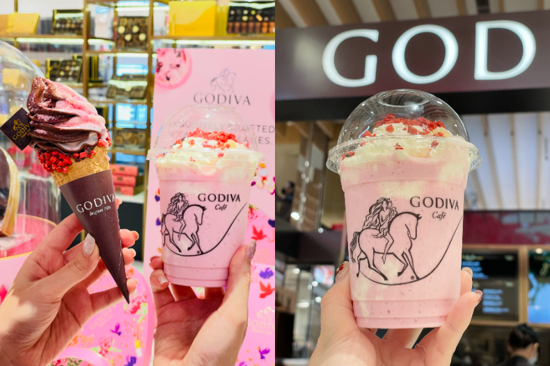 GODIVA極致夢幻「草莓巧克力霜淇淋」今起爆濃回歸！再喝粉嫩嫩「草莓奶昔」一秒愛了