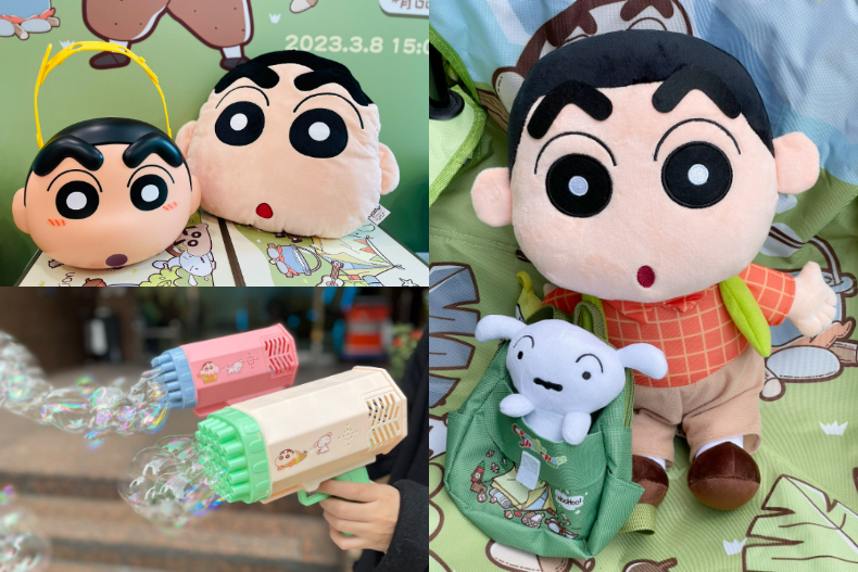 蠟筆小新可愛降落7－11！20款戶外好物一次看：夢幻泡泡槍、大頭置物籃、百變玩偶