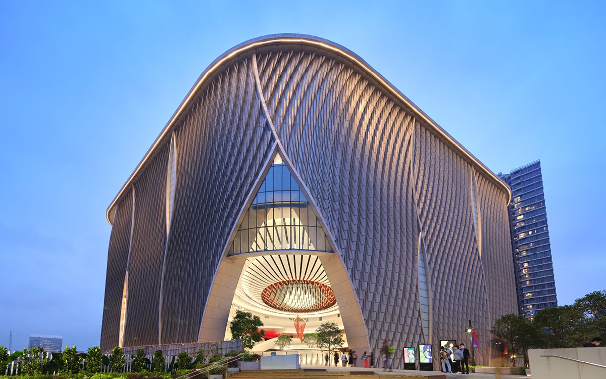 曲中心建築以中國彩燈為設計靈感。（圖片來源：西九文化區）