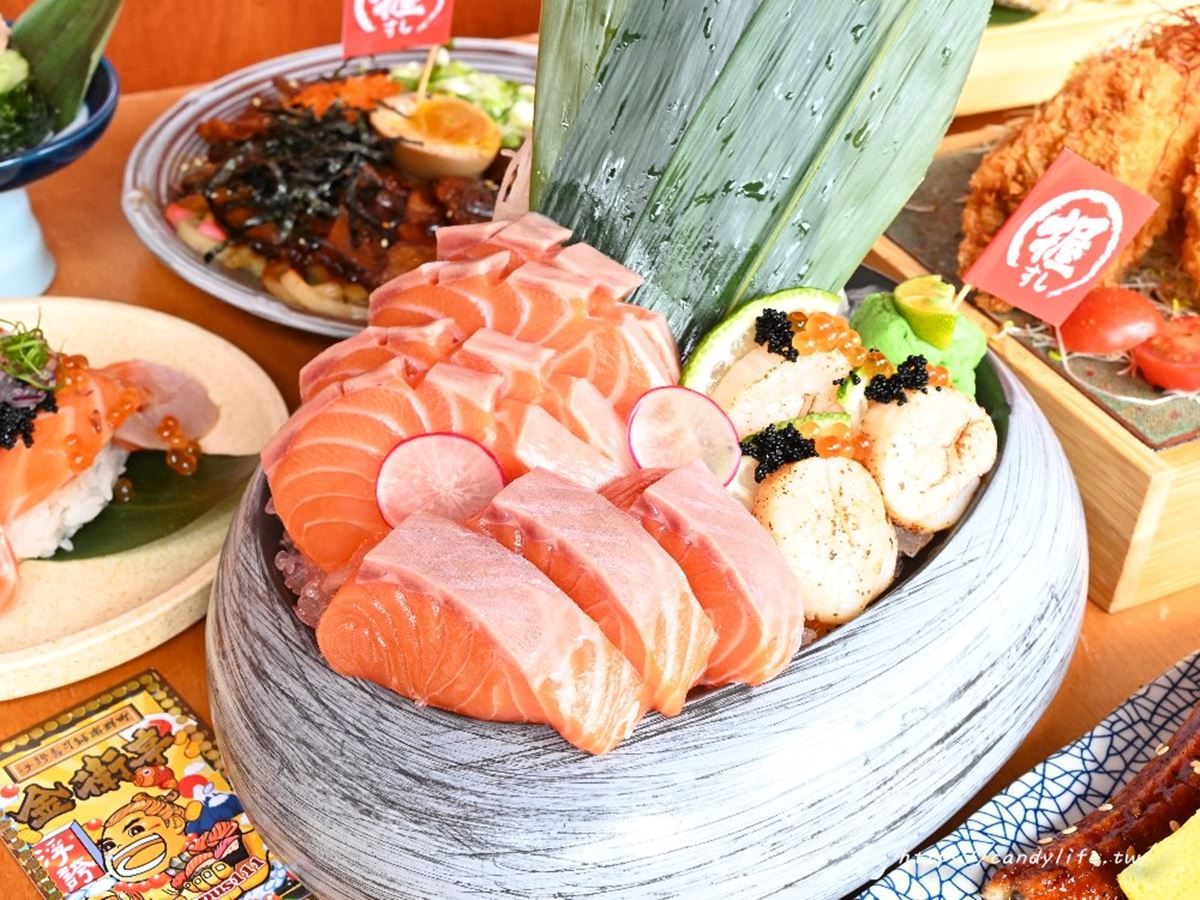 秒飛日本吃壽司！台中最夯「浮誇壽司」超狂給料不手軟，厚切鮭魚一口塞不下