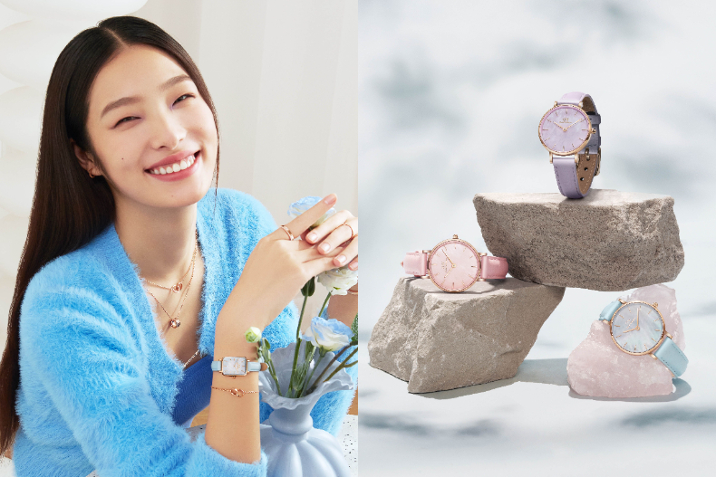 DＷ全新Spring Pastel甜美登場～「粉嫩花卉色、母貝錶盤」結合經典錶款，綻放春日浪漫