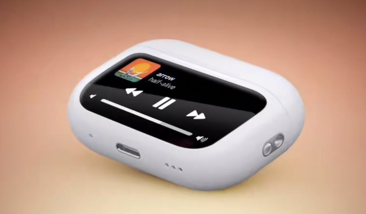 最新「觸控螢幕AirPods」曝光！充電盒可選音樂、收訊息，免拿iPhone就能操作