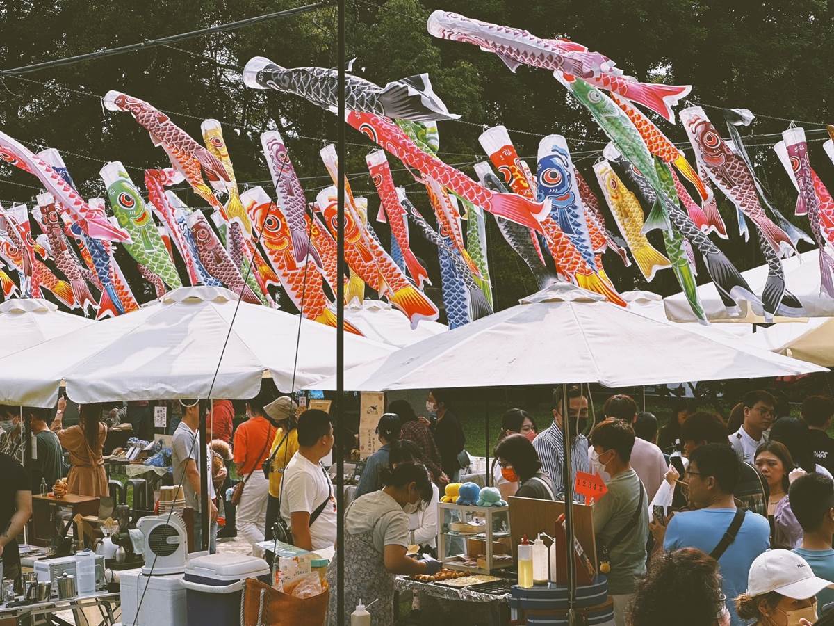 美到秒飛日本！百面「鯉魚旗海」現身桃園神社，再免費開逛假日市集、吃豆花