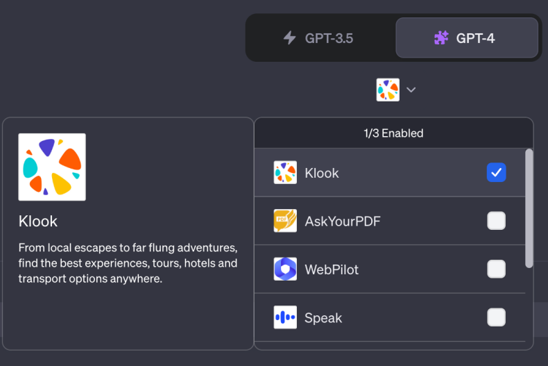 除了ChatGPT手機版，您的虛擬導遊已上線！實測Klook ChatGPT Plugin