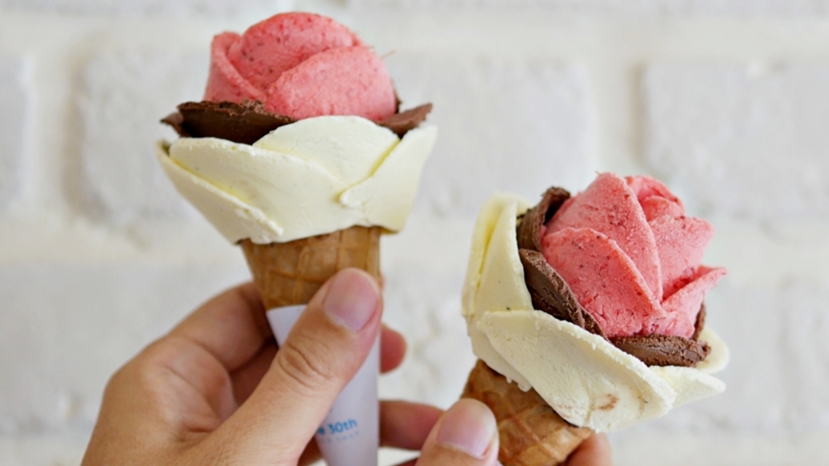 店家會依照季節不同，推出期間限定口味的冰淇淋。（圖片來源：曼達愛吃鬼）