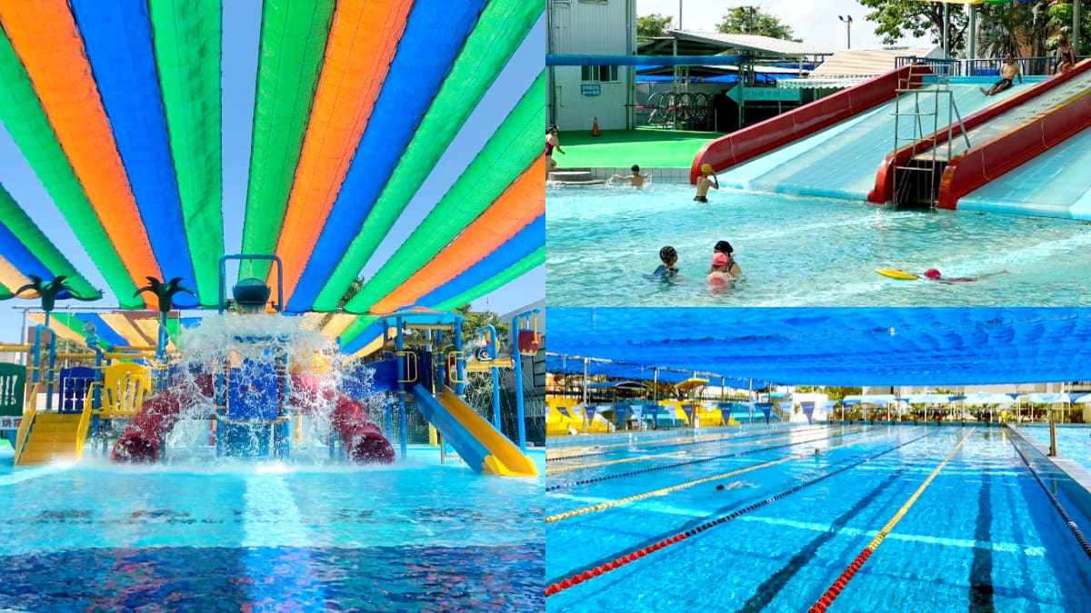 50元玩到飽！台南「戶外游泳池」再開放吸上萬人，水上溜滑梯、戲水區超消暑