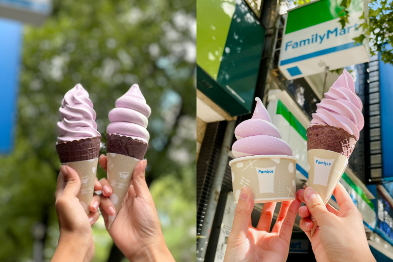 全家霜淇淋吹韓風！韓勾ㄟ金針菇聯名「金ㄟ紫薯霜淇淋」浪漫粉紫色美到屏息