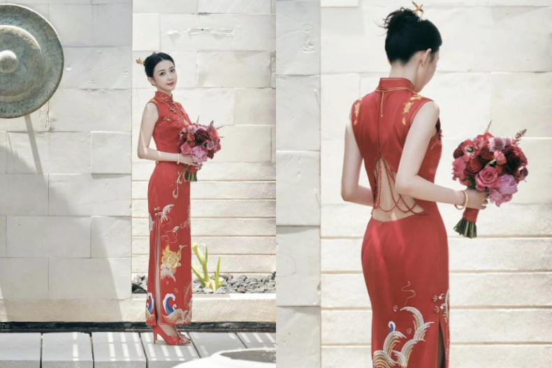 潘瑋柏老婆宣云「婚紗品牌」公開！VERA WANG親揭白紗設計靈感，中式婚紗細節滿滿