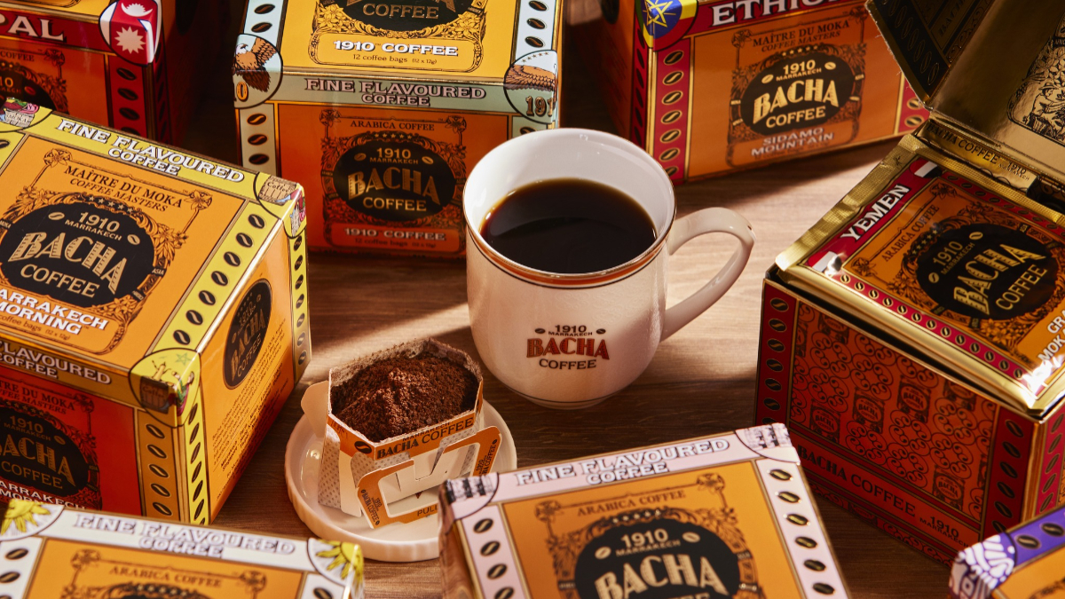 摩洛哥風「夿萐咖啡Bacha Coffee」插旗信義新光A8。（圖片提供：Bacha Coffee）