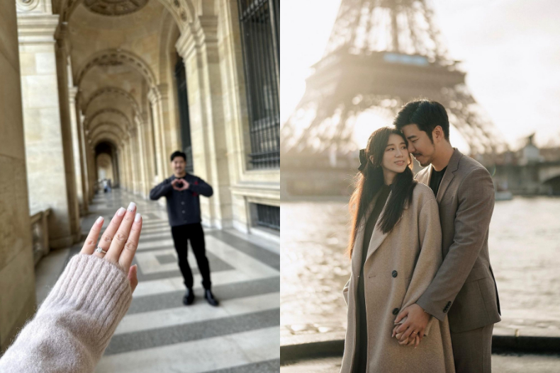 Apple超閃單鑽求婚戒是這牌子！公開「老公巴黎求婚細節」，甜喊：謝謝你的浪漫