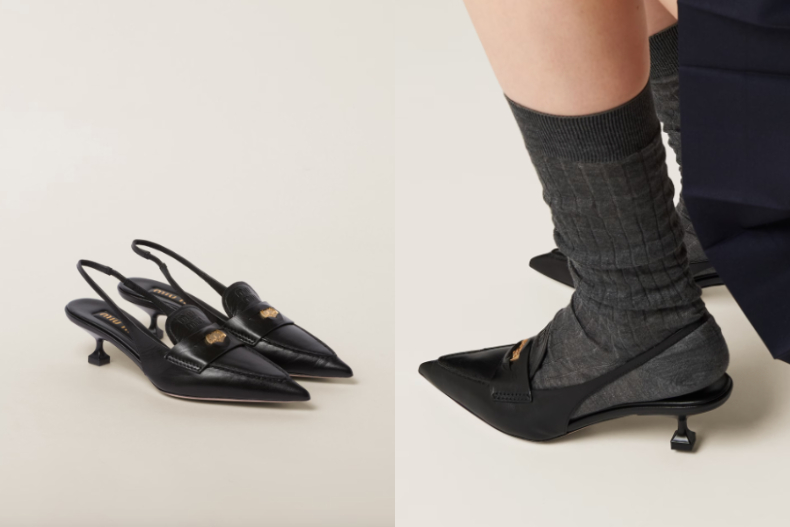 推薦2：MIU MIU皮革帶跟便士樂福鞋，NT$43,000