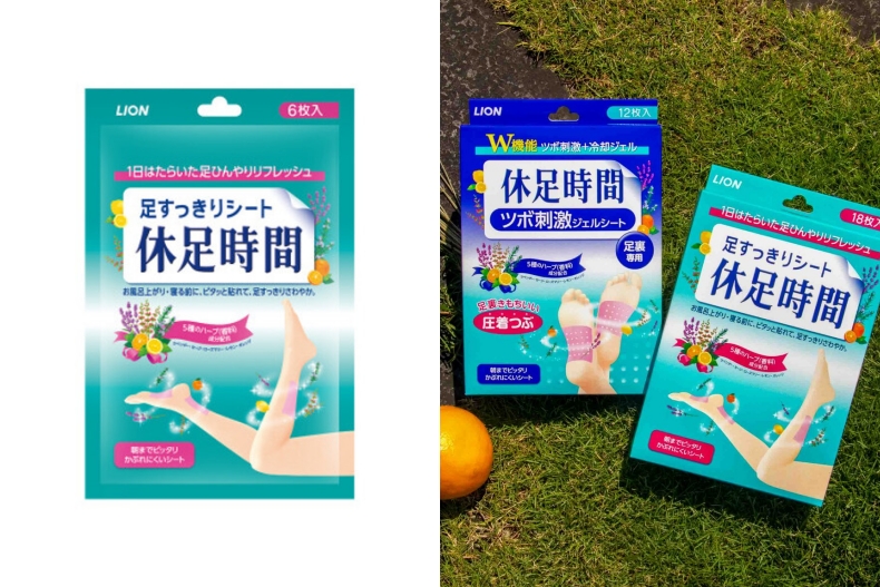 日本美妝/藥妝必買推薦：日本獅王 休足時間清涼舒緩貼片