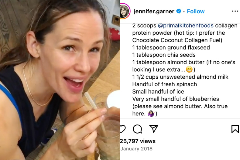 Jennifer Garner的綠拿鐵食譜