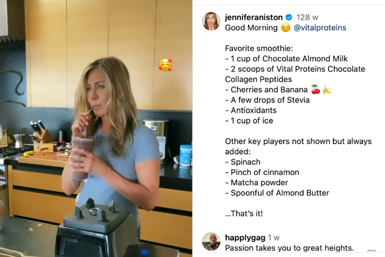 Jennifer Aniston的綠拿鐵食譜