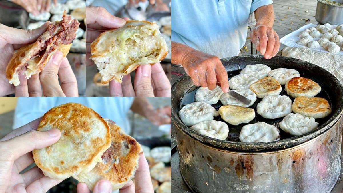 阿伯鐵沙掌現做！「古早味煎餅」每個７元超佛心，飄香60年在地人最愛