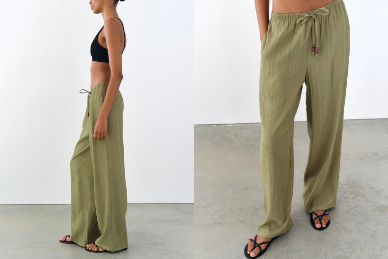 zara這款「顯瘦寬褲」才剛上架就斷碼！夏天必備透涼材質、剛剛好的垂墜度 、不易皺，貨號特蒐！