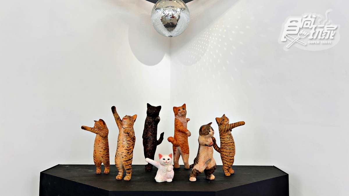 日本最萌「貓狗木雕展」登台！開箱４大亮點：14米高擁抱貓貓、獨家貓咪燒