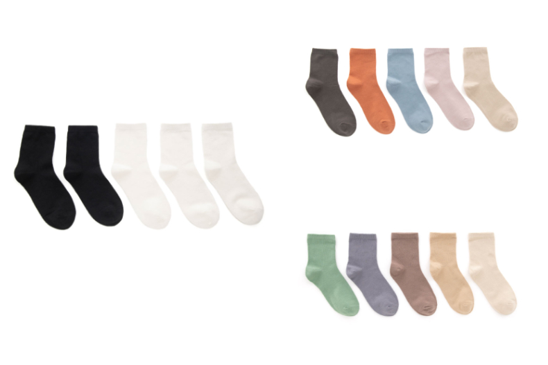 300元能在NET買到什麼5.素色極簡短襪(五入組)