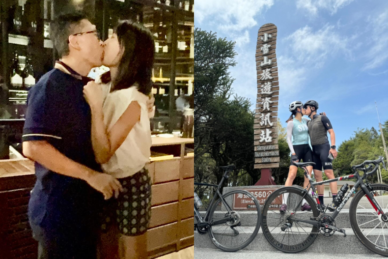 賈永婕與老公深情接吻