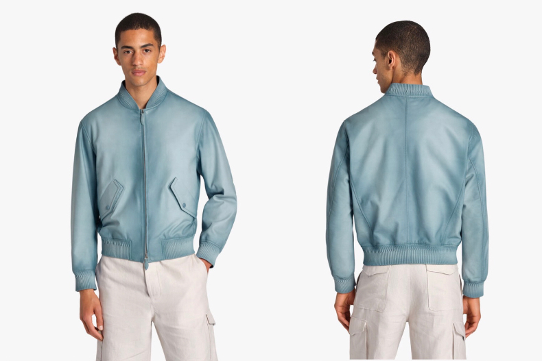法國百年男裝品牌BERLUTI轉色皮革飛行夾克