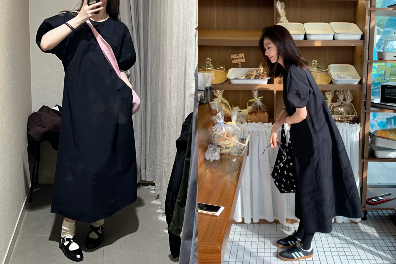 無印良品這件涼感洋裝巨顯瘦！遮肉藏肚「一關鍵」孕婦試穿也驚呼：可以穿到生產
