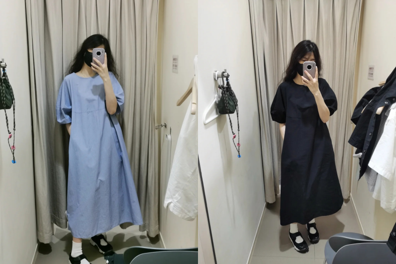 無印良品這件涼感洋裝巨顯瘦！遮肉藏肚「一關鍵」孕婦試穿也驚呼：可以穿到生產