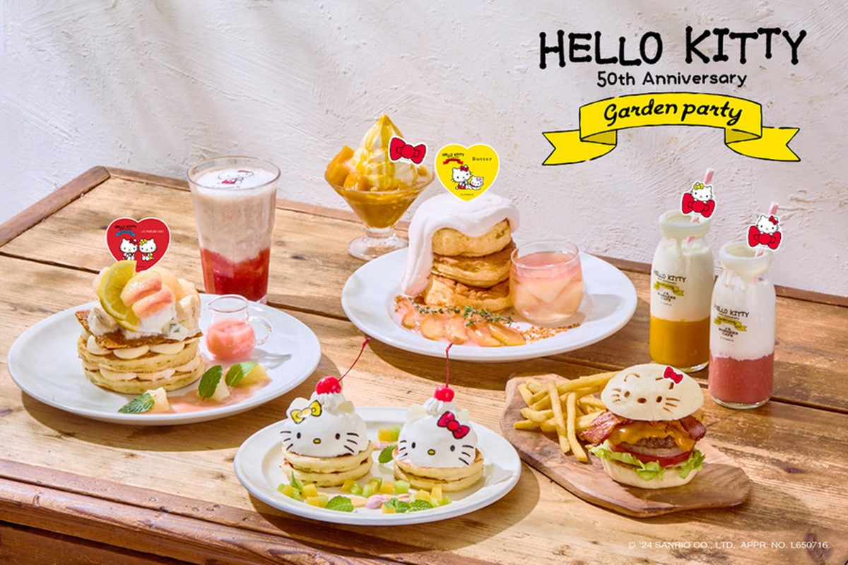 Hello Kitty 50歲生日！３大人氣餐廳推Kitty漢堡、鬆餅，還能帶走心型隨身鏡
