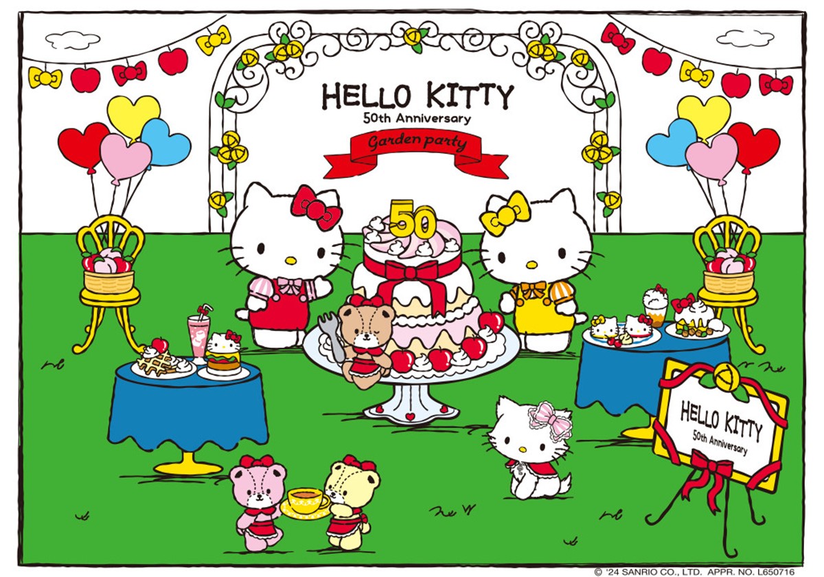 Hello Kitty 50歲生日！３大人氣餐廳推Kitty漢堡、鬆餅，還能帶走心型隨身鏡