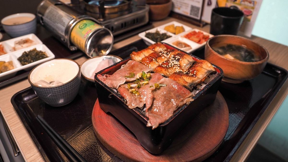 「鰻魚日本和牛重定食」口感軟嫩、香氣十足。（圖片來源：小米蟲的米缸）