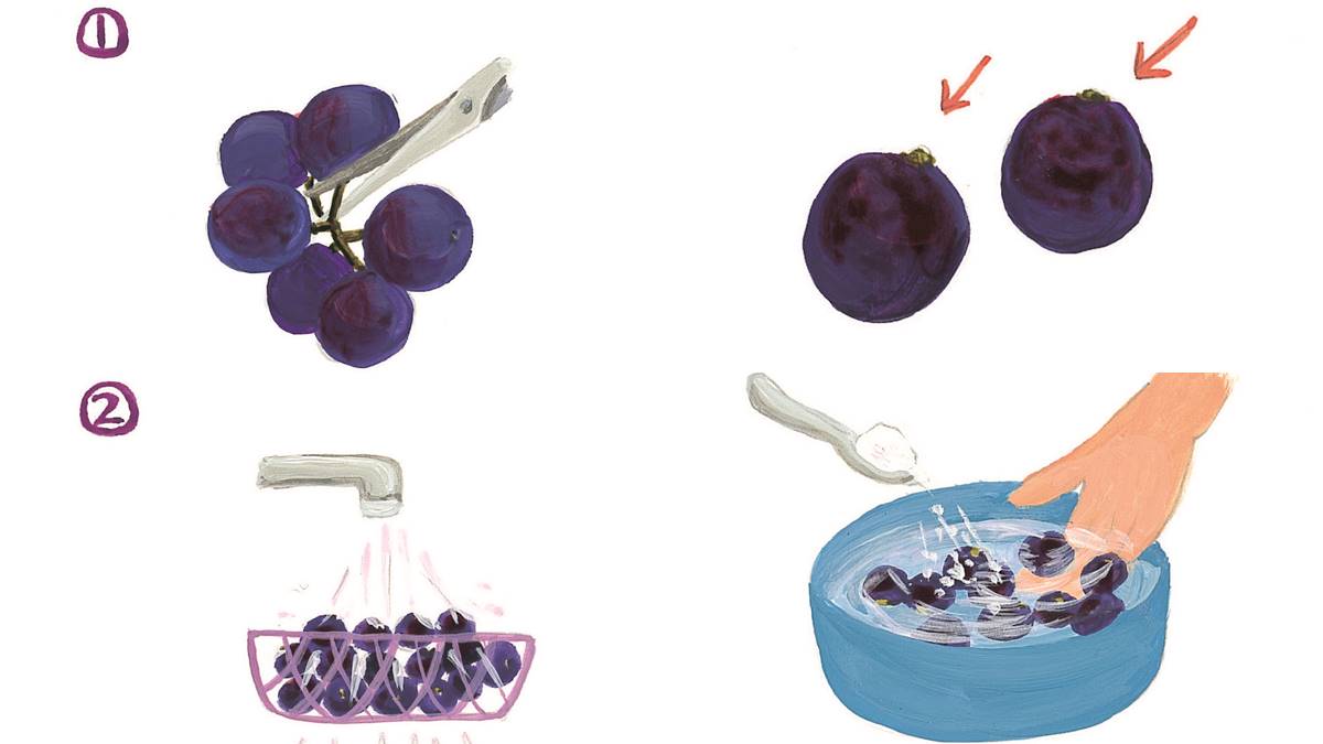 葡萄怎麼洗最乾淨？專家授正確４步驟，加碼快速剝葡萄皮訣竅