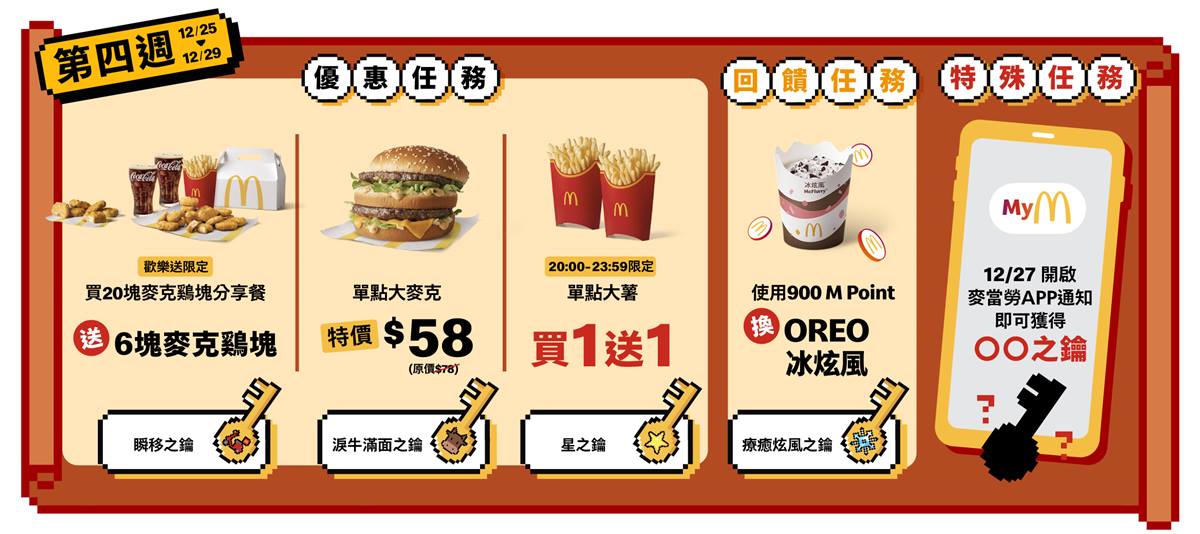 麥當勞「大薯買一送一」快衝!免費送大麥克、勁辣雞腿堡,加碼搶15元雞塊 麥當勞「大薯買一送一」快衝!免費送大麥克、勁辣雞腿堡,加碼搶15元雞塊