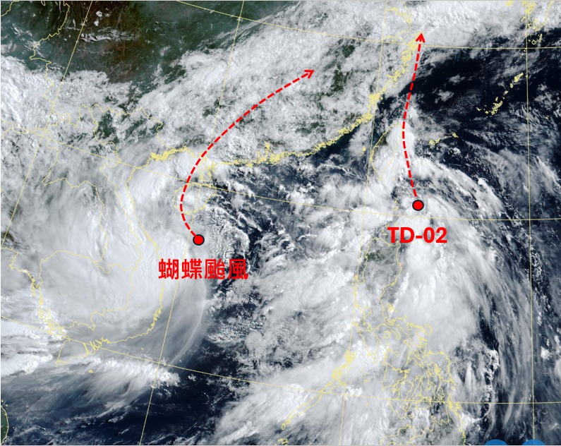 蝴蝶才剛生成又有第2個颱風?專家:熱帶低壓恐直撲台,連續3天防雨彈 蝴蝶才剛生成又有第2個颱風?專家:熱帶低壓恐直撲台,連續3天防雨彈