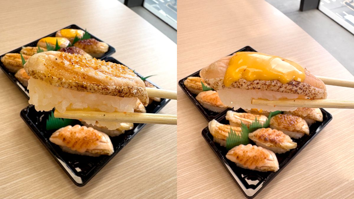 鮭魚壽司買一送一!鮭魚壽司、焦糖鮭魚只要15元,再送味噌湯+60元優惠券 鮭魚壽司買一送一!鮭魚壽司、焦糖鮭魚只要15元,再送味噌湯+60元優惠券