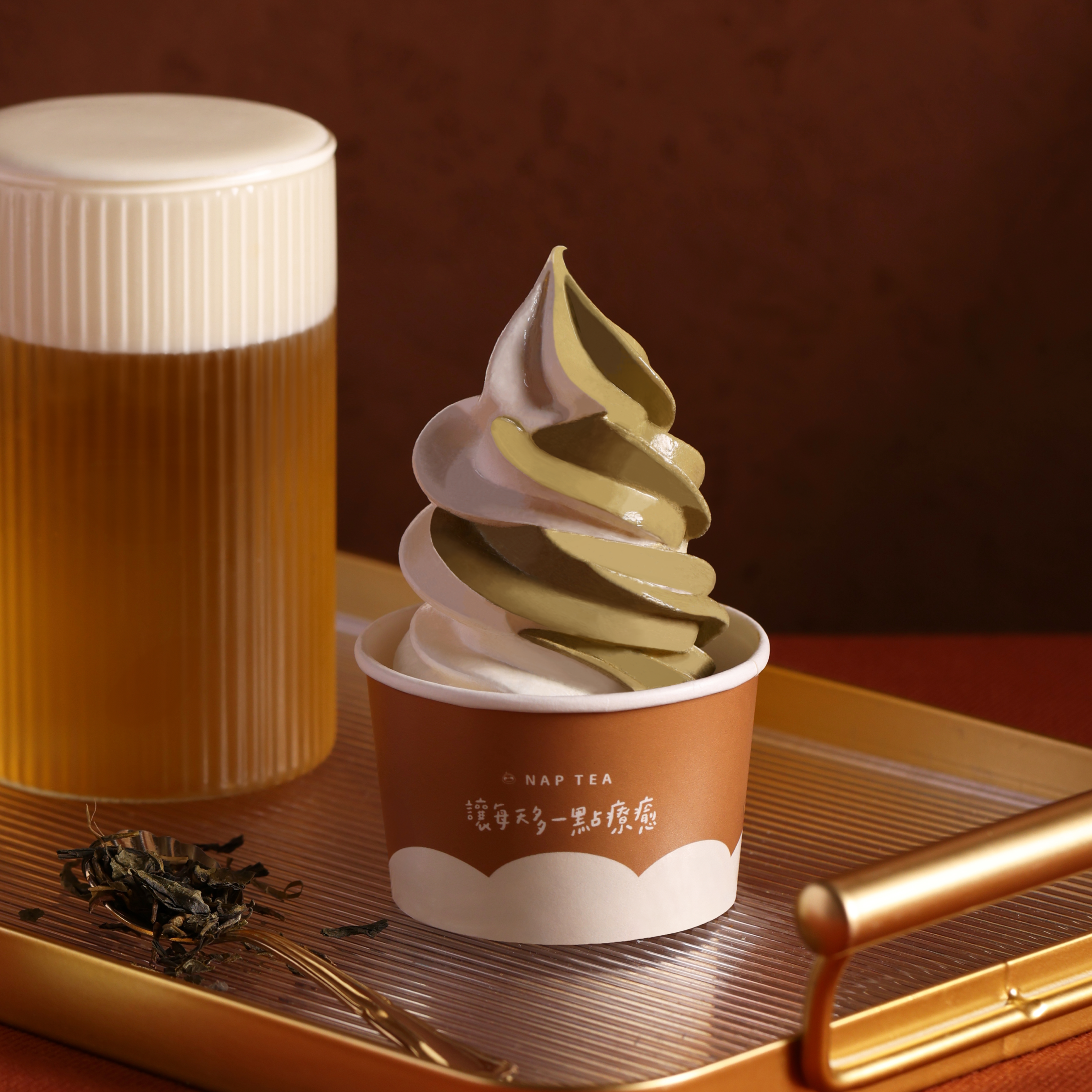 再睡５分鐘開賣霜淇淋！「棉被午茉綠」３口味、29元吃，桂冠ｘ春水堂手搖新配料