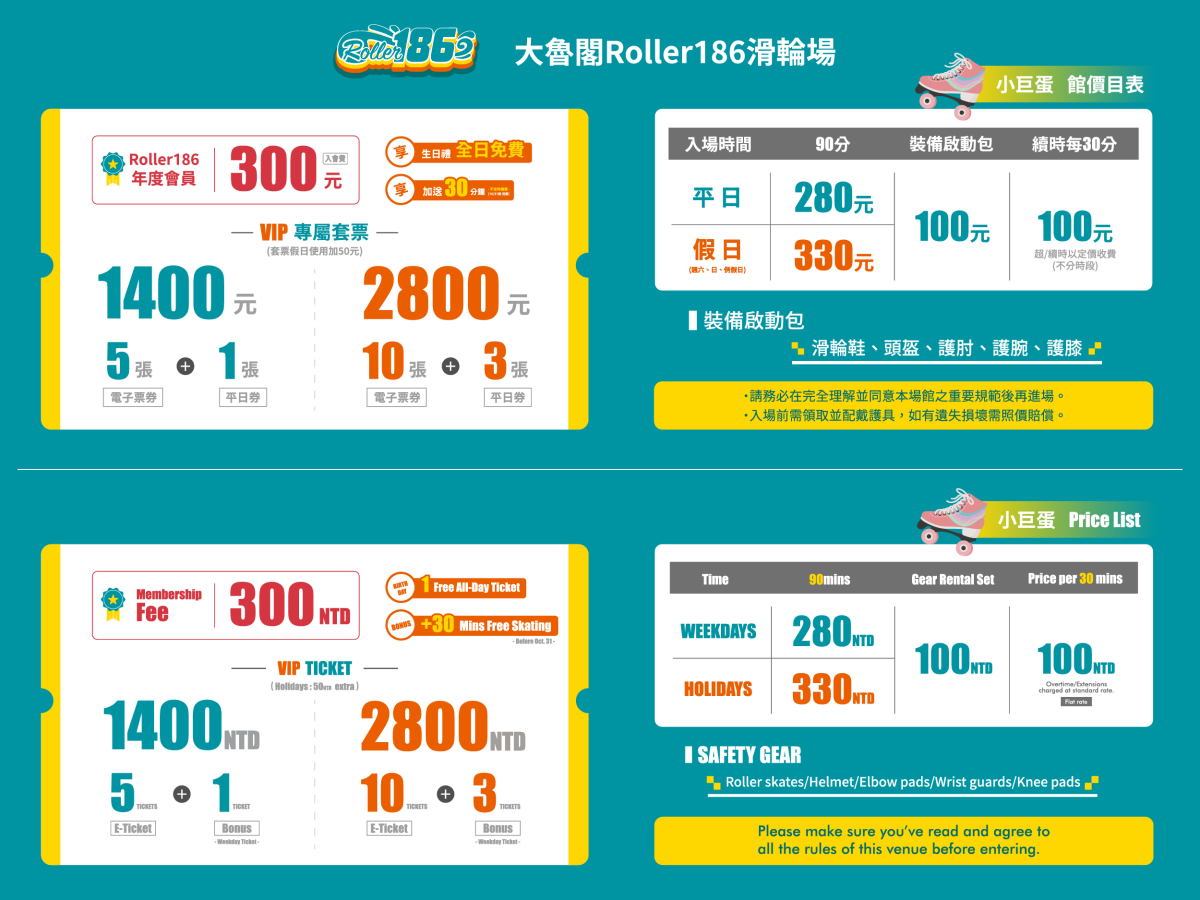 第2人半價!「大魯閣Roller186滑輪場」復古霓虹超好拍,加碼週三女生免費 第2人半價!「大魯閣Roller186滑輪場」復古霓虹超好拍,加碼週三女生免費