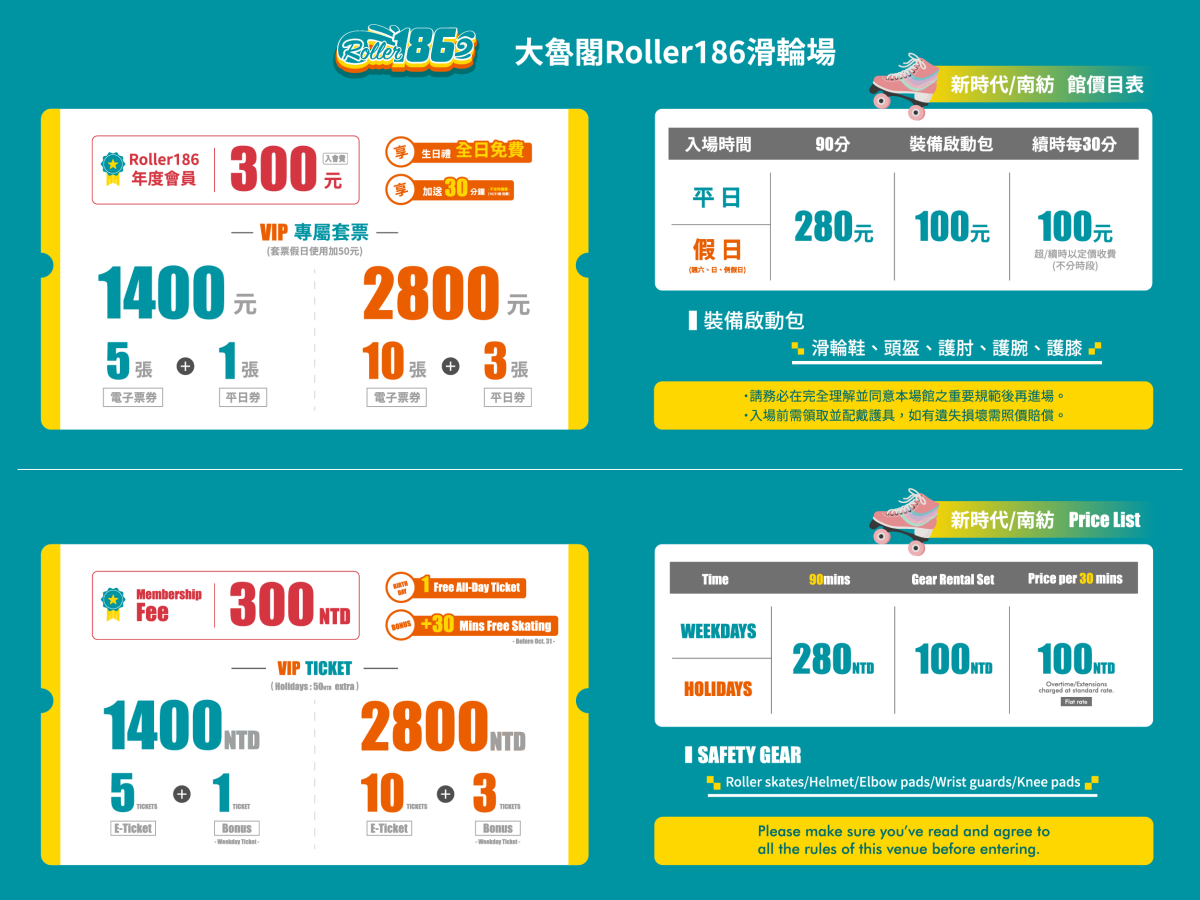 第2人半價!「大魯閣Roller186滑輪場」復古霓虹超好拍,加碼週三女生免費 第2人半價!「大魯閣Roller186滑輪場」復古霓虹超好拍,加碼週三女生免費