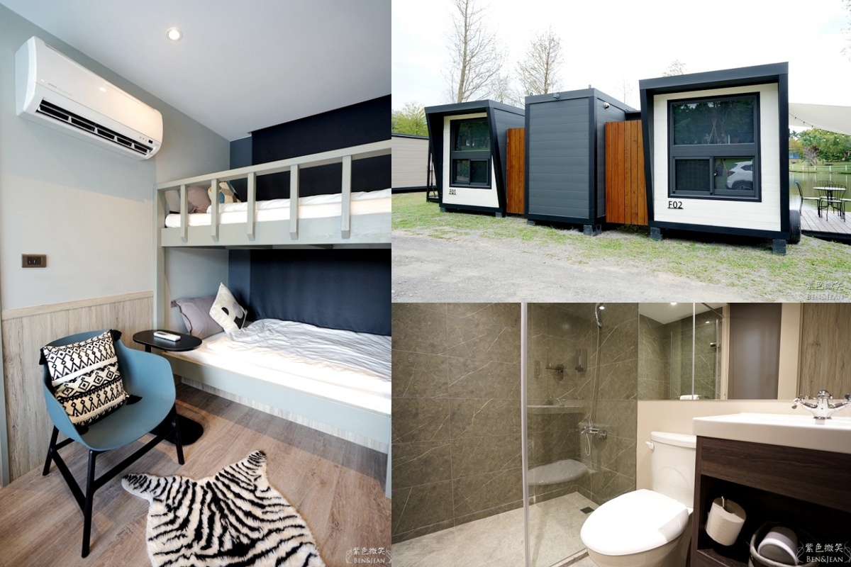 斑比跳跳露營車內配置１張雙人床及１組上下鋪。