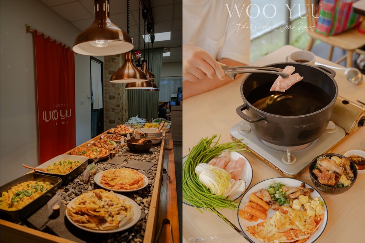 蟬說：霧語半自助晚餐有熱炒料理和各式火鍋食材供自由選擇。