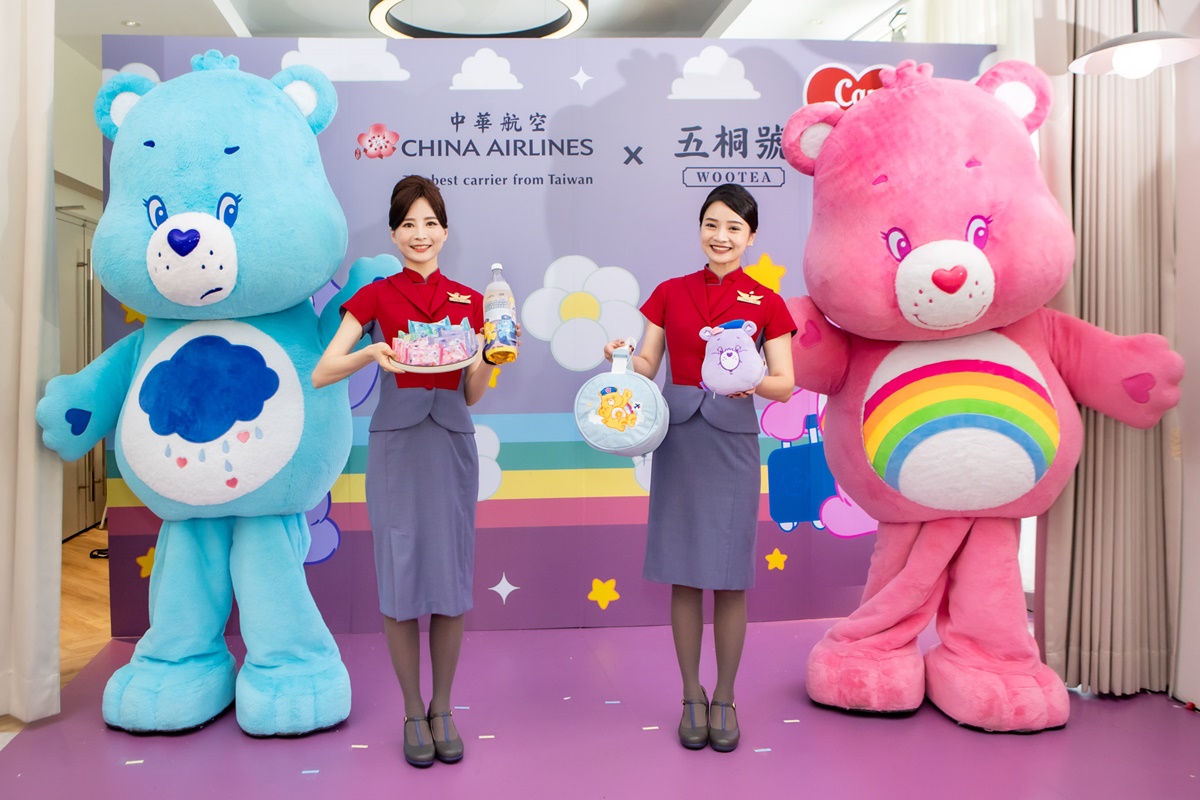 彩虹熊變身空服員！「華航ｘ五桐號ｘCare Bears」最萌聯名13款餐點、周邊