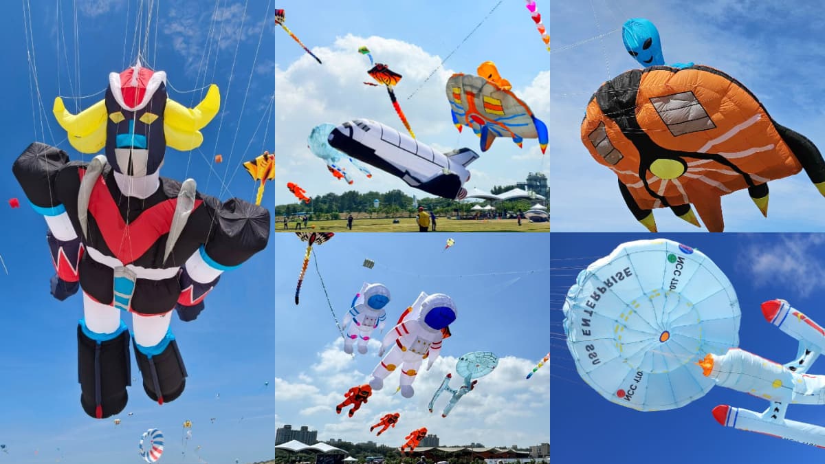 25米巨大外星人出沒！「2025新竹風箏節」中秋登場，百隻太空人、飛船集合