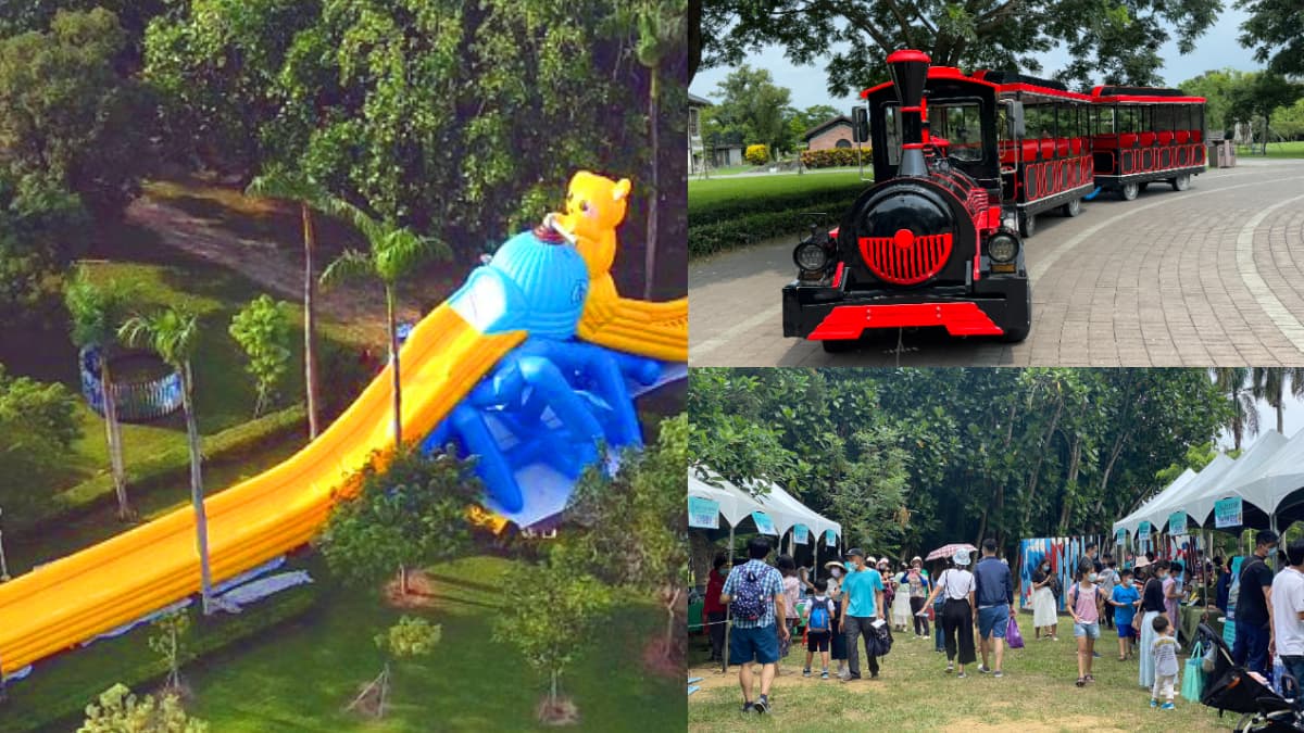 雙十連假快閃３天！台南「百米滑水道」免費玩，還有氣墊城堡、美食市集