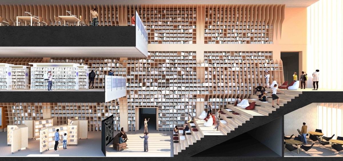 全台唯一「24小時圖書館」這時啟用!5層樓空間面向海景,室內模擬圖搶先看 全台唯一「24小時圖書館」這時啟用!5層樓空間面向海景,室內模擬圖搶先看