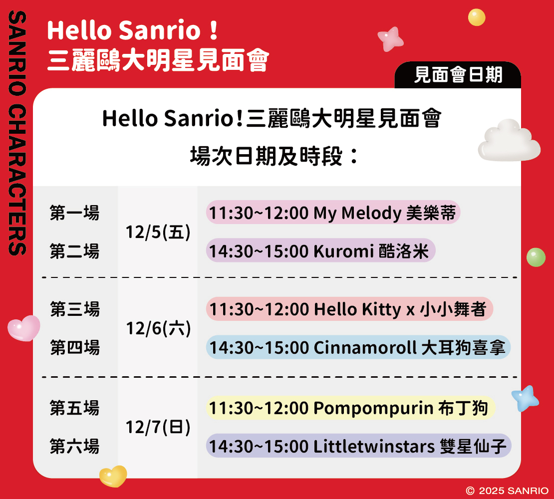 免費逛年底最大「三麗鷗派對盛會」!5大打卡區+6場見面會,這3天快衝 免費逛年底最大「三麗鷗派對盛會」!5大打卡區+6場見面會,這3天快衝