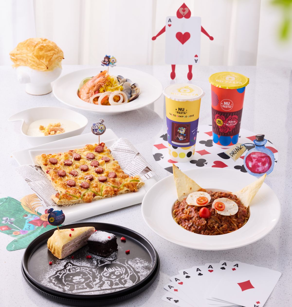 【耶誕狂歡祭】NU PASTA雙人套餐現折200元!跨界攜手「愛麗絲拯救仙境」好吃又好拍 【耶誕狂歡祭】NU PASTA雙人套餐現折200元!跨界攜手「愛麗絲拯救仙境」好吃又好拍