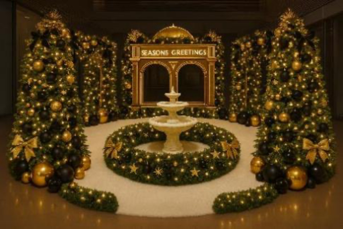 「巨型聖誕熊」降落信義區！打卡巨大聖誕餐桌＋童話幻境，加碼粉色告白大道