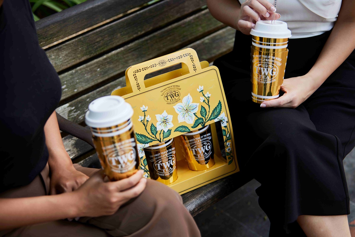 聖誕最美茶飲！週末限定「聖多諾黑紅寶石拿鐵」３階段喝，TWG首間外帶店買一送一