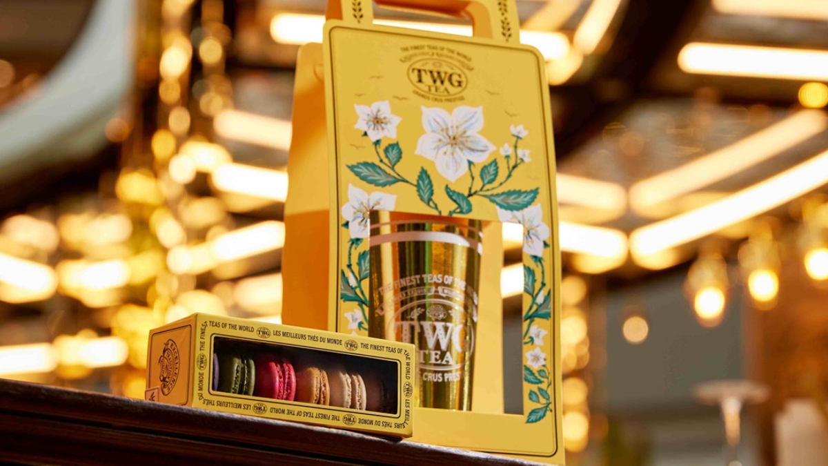 聖誕最美茶飲！週末限定「聖多諾黑紅寶石拿鐵」３階段喝，TWG首間外帶店買一送一