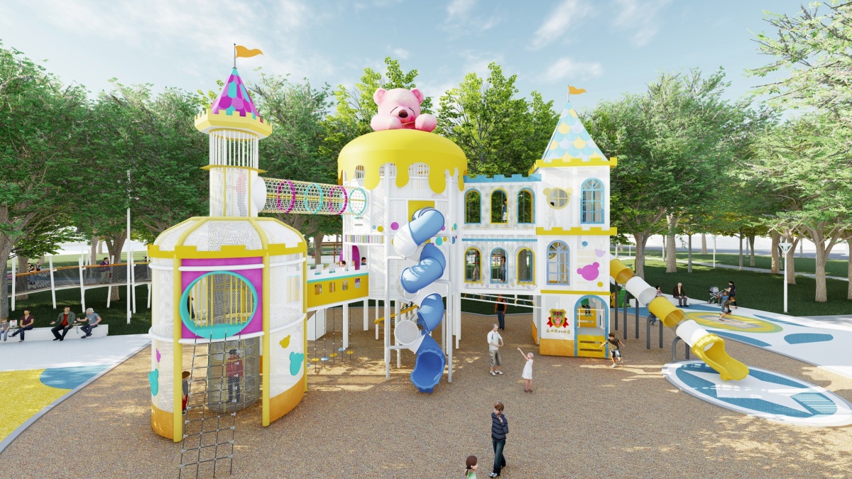 高雄全新「熊熊主題公園」過年前開放！必玩森林熊城堡溜滑梯，模擬圖搶先看